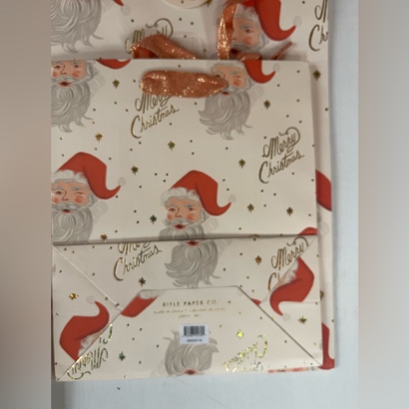 Rifle Paper Co. HOLIDAY Gift Bag Bundle Of 8 : Santa & Peace & Joy Designs - Picture 4 of 7